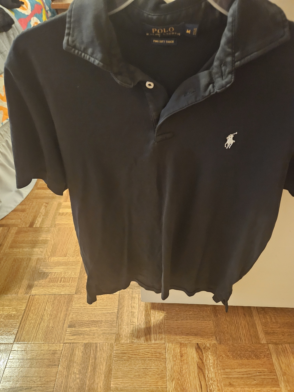 Polo Ralph Lauren Black Polo Shirt with White Pony Logo